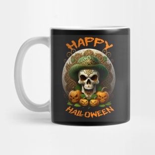 Celtic Knot Irish Skull Halloween Pumpkin V2 Mug